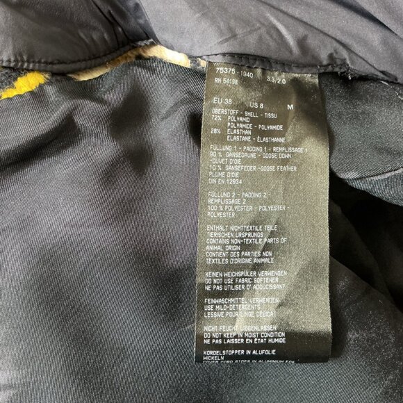 Bogner Black, Yellow, Tan Check Kerri-D Wool Blend Removable Hooded Coat M - Picture 7 of 10